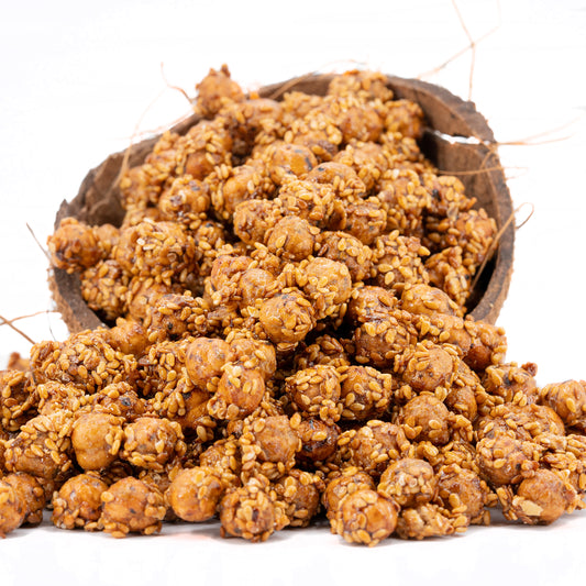 Gebrannte Kichererbsen mit Sesam